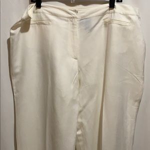 J H COLLECTIBLES WHITE LINEN PANT SZ 18 CROPPED
